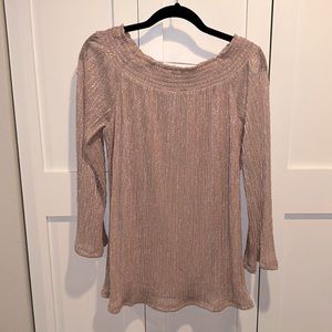 NWT INC 3/4 sleeve shimmery blouse sz M